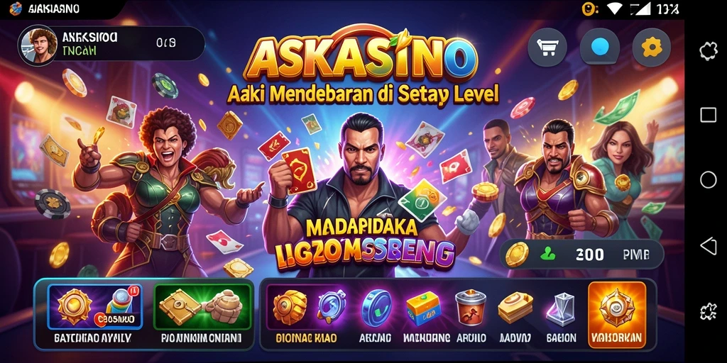 Tampilan aksi seru dari gameplay ASKASINO yang mengasyikkan.