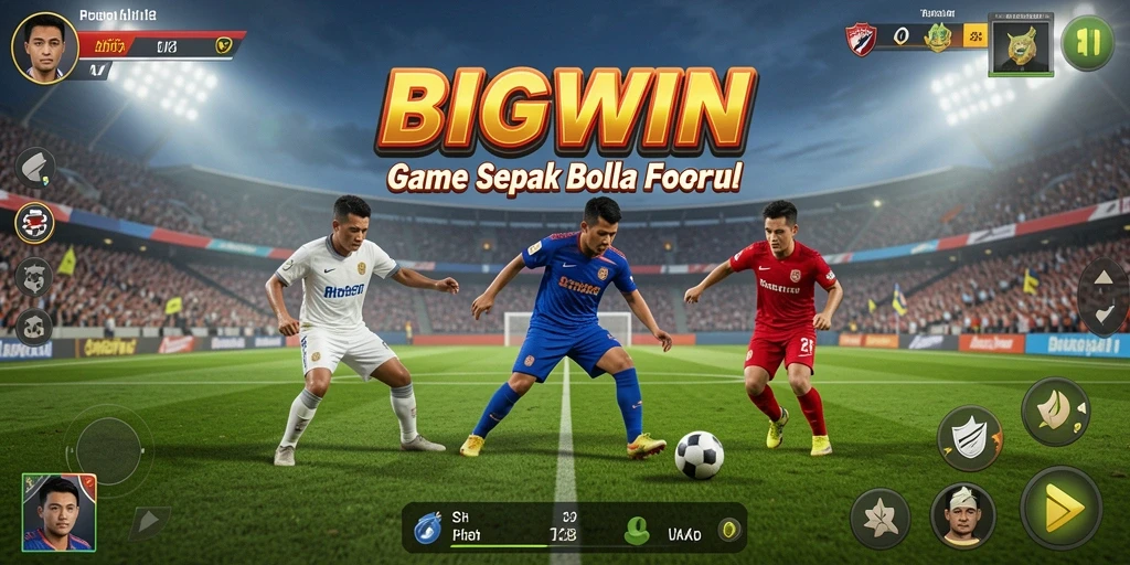 Tampilan gameplay menarik dari BIGWIN yang menampilkan aksi sepak bola.