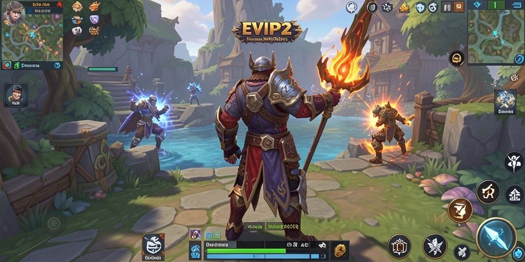 Tampilan gameplay menegangkan dari EVIP2 MMORPG.