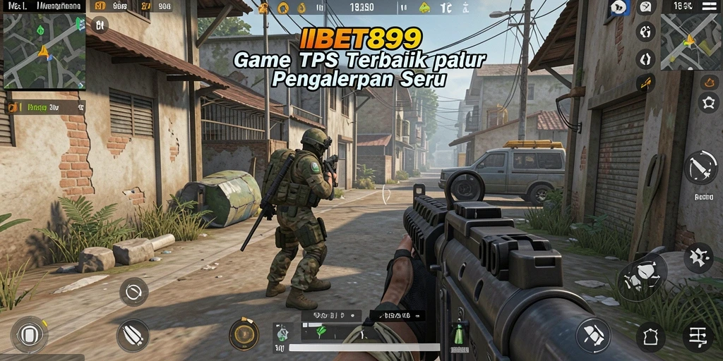 Tangkapan layar utama gameplay IBET899 menampilkan aksi seru di dalam game TPS.