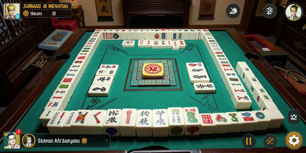 Tampilan gameplay seru JUARAGO dengan berbagai level Mahjong.