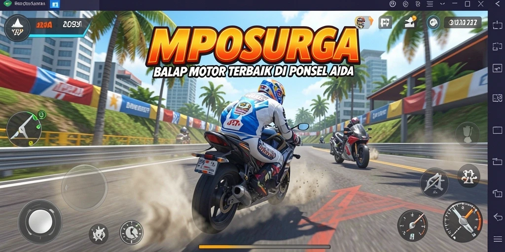 Menampilkan gameplay seru dan intens dari balap motor.