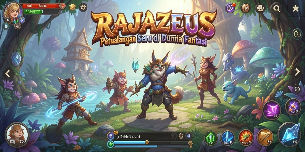 Gameplay menarik dari RAJAZEUS di dunia petualangan fantastis.
