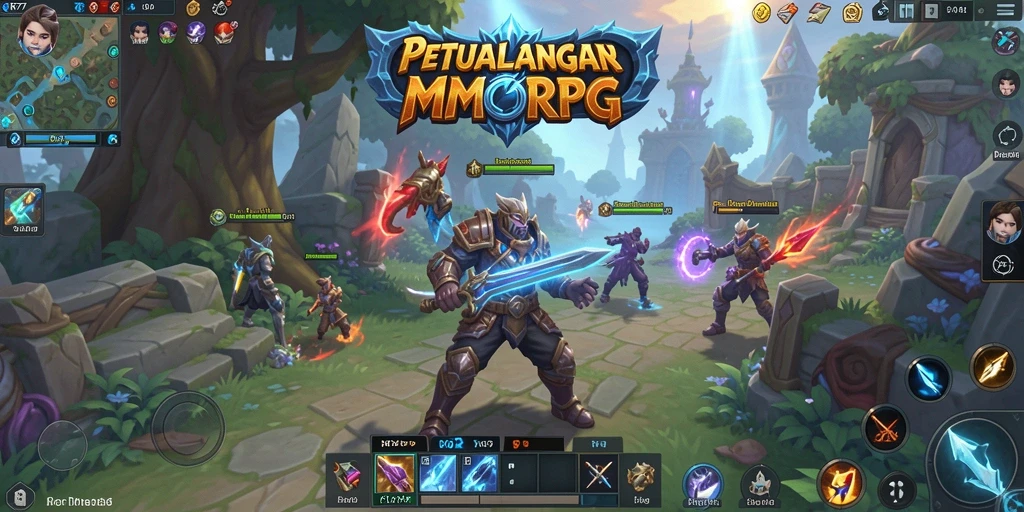Tangkapan layar gameplay yang menampilkan aksi seru dalam dunia MMORPG.