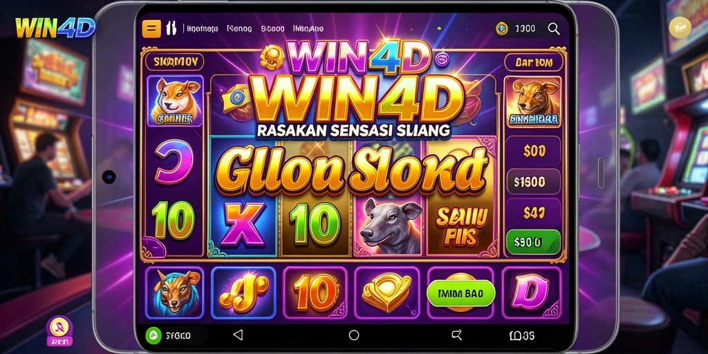 Screenshot gameplay <strong>WIN4D</strong> yang menampilkan keseruan bermain slot.